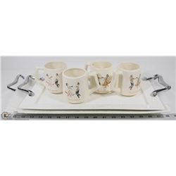 PAIR OF CENTERPIECE  PLATES W/ 4 YELLOWKNIFE