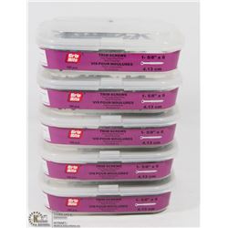 5 BOXES OF GRIP RITE TRIM SCREWS 1-5/8" X 6