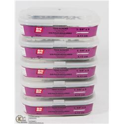 5 BOXES OF GRIP RITE TRIM SCREWS 1-5/8" X 6