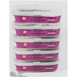 5 BOXES OF GRIP RITE TRIM SCREWS 1-5/8" X 6