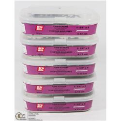 5 BOXES OF GRIP RITE TRIM SCREWS 1-5/8" X 6