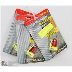 LOT OF 3 PELICAN 2130 MINI LED FLASHER