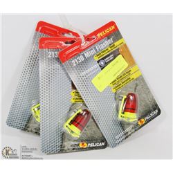 LOT OF 3 PELICAN 2130 MINI LED FLASHER