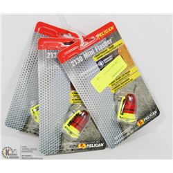 LOT OF 3 PELICAN 2130 MINI LED FLASHER