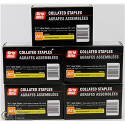 5 PACKS OF GRIP RITE COLLATED STAPLES