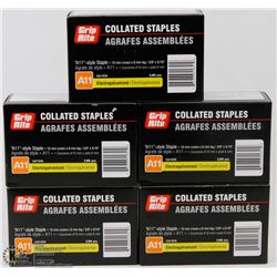 5 PACKS OF GRIP RITE COLLATED STAPLES