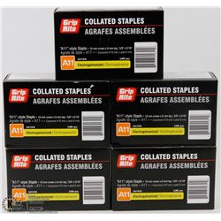 5 PACKS OF GRIP RITE COLLATED STAPLES