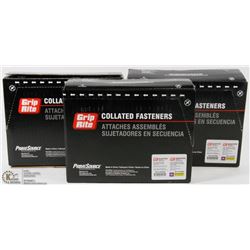 3 BOXES OF GRIP RITE COLLATED FASTENERS