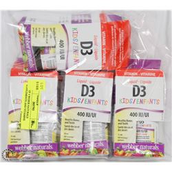 LOT OF 4 WEBER NATURALS  SUPPLEMENTS AND VITAMINS