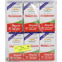 LOT OF 6 JAMIESON MELATONIN 3MG REGULAR