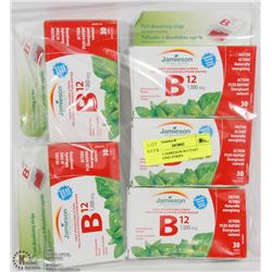 LOT OF 5 JAMIESON B12 FAST DISSOLVING STRIPS