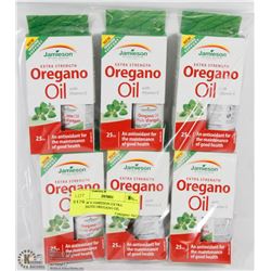 LOT OF 6 JAMIESON EXTRA STRENGTH OREGANO OIL