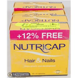 LOT OF 4 NUTRICAP HAIR & NAILS SUPPLEMENTS