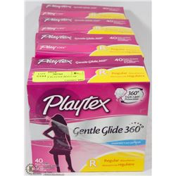 4 BOXES OF PLAYTEK REGULAR TAMPONS