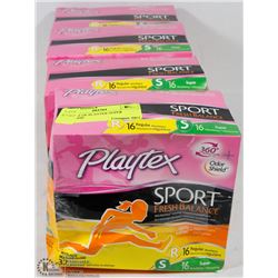 4 BOXES OF PLAYTEK SUPER / REGULAR TAMPONS
