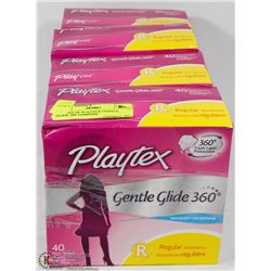 4 BOXES OF PLAYTEX GENTLE GLIDE 360 TAMPONS