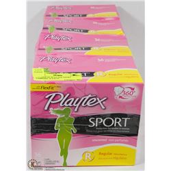 4 BOXES OF PLAYTEX SPORT TAMPONS 36 EACH