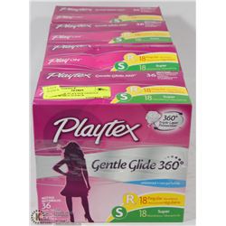 4 BOXES OF PLAYTEX GENTLE GLIDE 36 MULTI PACK