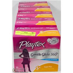 5 BOXES OF PLAYTEX SUPERPLUS TAMPONS