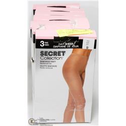 LOT OF 7 SECRET COLLECTION 3- PACKS SIZE B