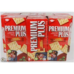 7 BOXES OF PREMIUM PLUS SALTED TOP CRACKERS
