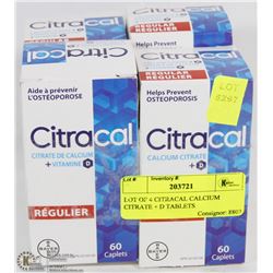 LOT OF 4 CITRACAL CALCIUM CITRATE + D TABLETS