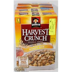 5 BOXES OF HARVEST CRUNCH HONEY NUT 470G CEREAL