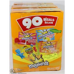 3 BOXES OF 90 MAYNARDS FUN TREATS CANDY.