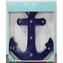 NEW ANCHOR  MARQUEE LIGHT, BLUE FINISH WITH LED