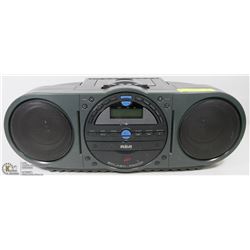 RCA PORTABLE AM/FM, CD PLAYER, SPLASH PROOF