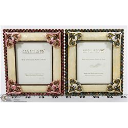 MOTHER OF PEARL & SWAROVSKI CRYSTAL PICTURE FRAMES