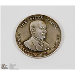 60) LARGE STERLING BIRKS MEDAL STERLING MARKED ON