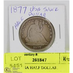 19) 1877 USA HALF DOLLAR.