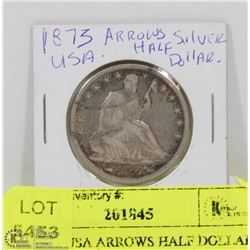 17) 1873 USA ARROWS HALF DOLLAR.