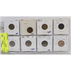 3) 7 INDIAN HEAD & 1 LINCOLN HEAD PENNIES