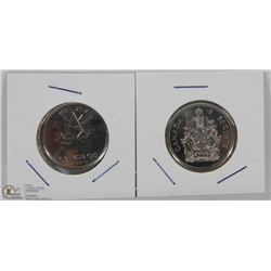 LOT OF 2 2017 RCM 50 CENT COINS ONE COAT OF ARMS &