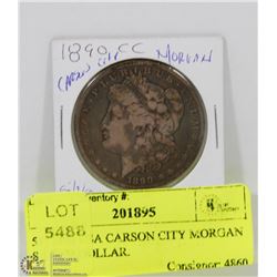 58) 1890 USA CARSON CITY MORGAN SILVER DOLLAR.