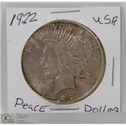 1922 AMERICAN PEACE DOLLAR