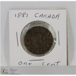 1881 CANADIAN ONE CENT COIN