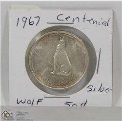 1967 CANADIAN SILVER 50 CENT PIECE