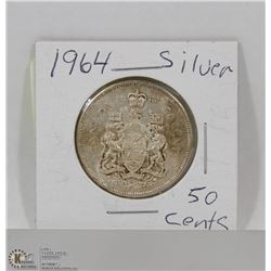 1964 CANADIAN SILVER 50 CENT PIECE