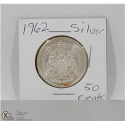 1962 CANADIAN SILVER 50 CENT PIECE