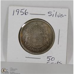 1956 CANADIAN SILVER 50 CENT PIECE