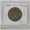 Image 1 : 1941 CANADIAN SILVER 50 CENT PIECE