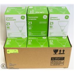 9 BOXES OF COMPACT FLUORESCENT LIGHT BULBS