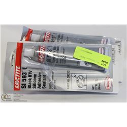 LOT OF 3 LOCTITE BLACK RTV SILICONE ADHESIVE