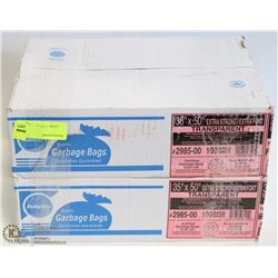 2 BOXES OF RALSTON 35X50 BLACK GARBAGE BAGS