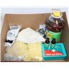 Image 1 : BOX OF SAFETY GEAR INCL FIRST AID AND PINESOL