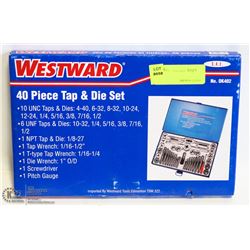 40 PIECE WESTWARD TAP AND DIE SET