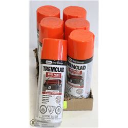 6 CANS OF TREMCLAD RUST PAINT OIL BASED